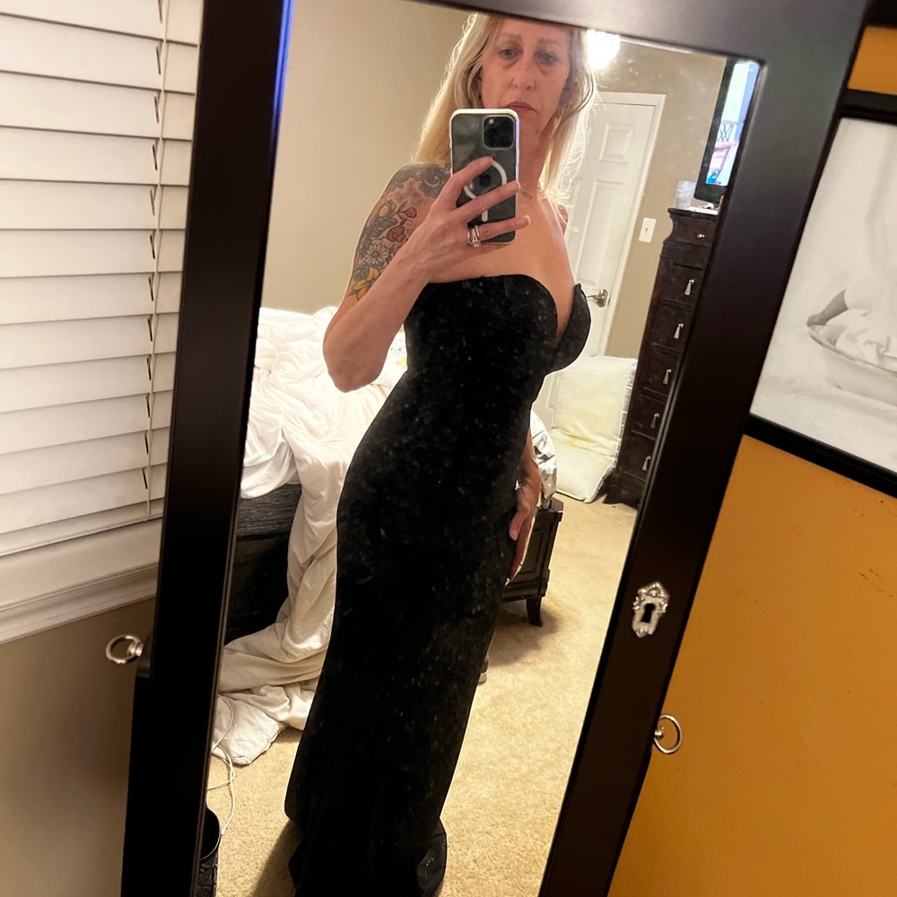 Black sparkly gown